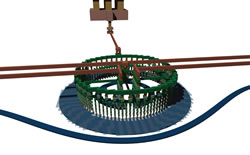 3D render of the modulator which efficiently imprints electrical data onto an optical light wave