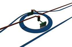 3D render of the tunable filter which is a key component in converting optical data to an electrical signal